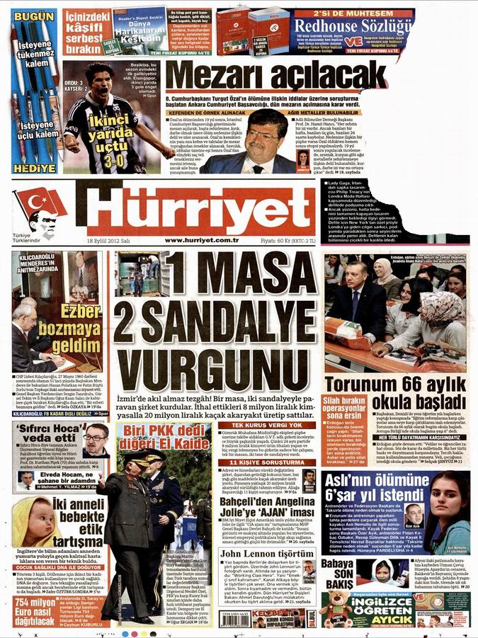 Gazete Manşetleri - 18 Eylül Salı 17