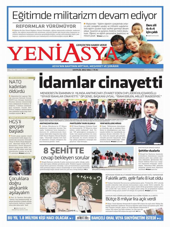 Gazete Manşetleri - 18 Eylül Salı 3