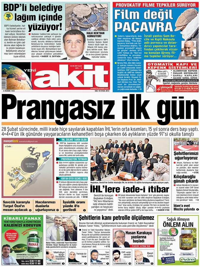 Gazete Manşetleri - 18 Eylül Salı 4