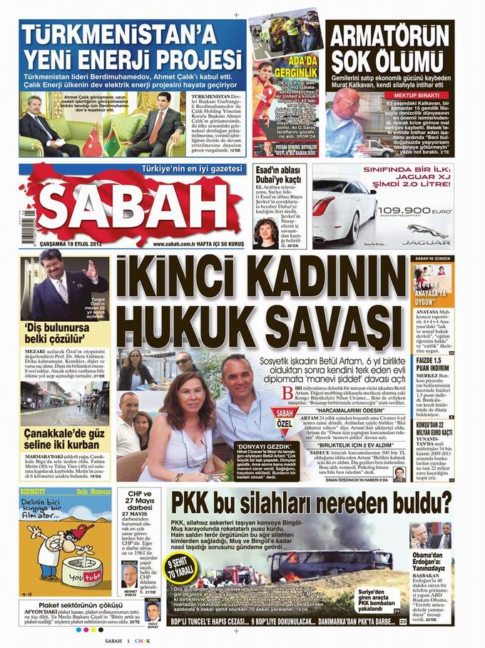 Gazete Manşetleri - 19 Eylül Çarşamba 11