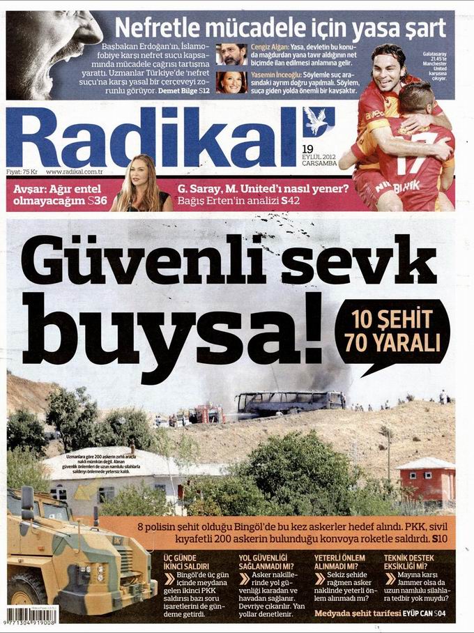 Gazete Manşetleri - 19 Eylül Çarşamba 12