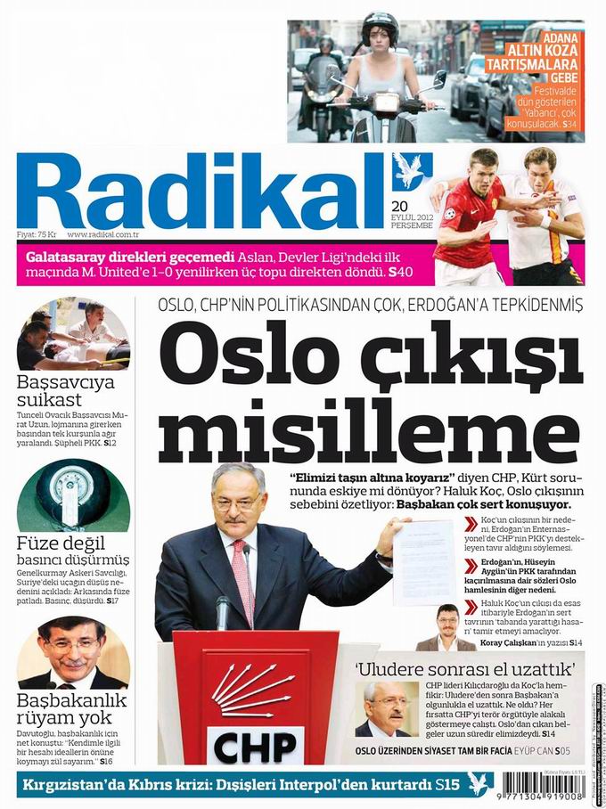 Gazete Manşetleri - 20 Eylül Perşembe 11
