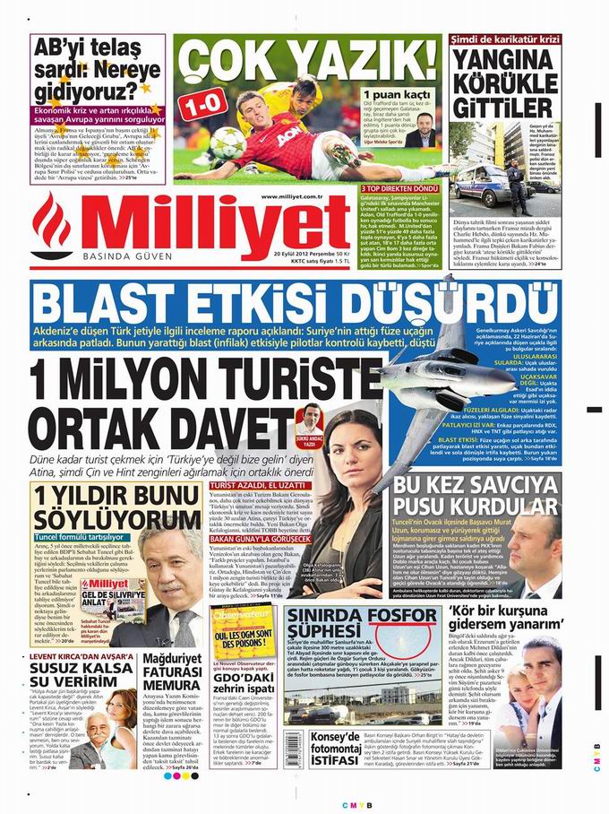 Gazete Manşetleri - 20 Eylül Perşembe 13