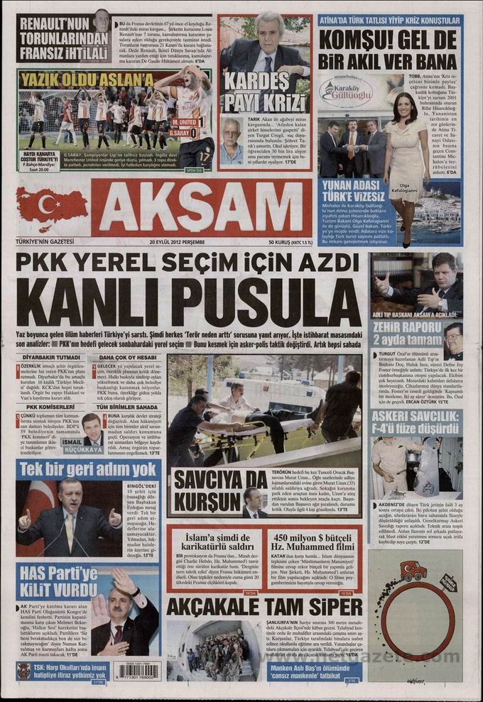 Gazete Manşetleri - 20 Eylül Perşembe 23