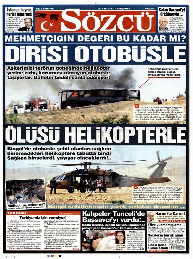 Gazete Manşetleri - 20 Eylül Perşembe 9