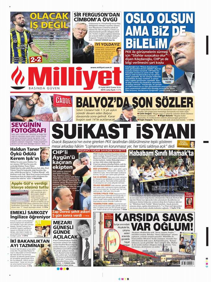 Gazete Manşetleri - 21 Eylül Cuma 15