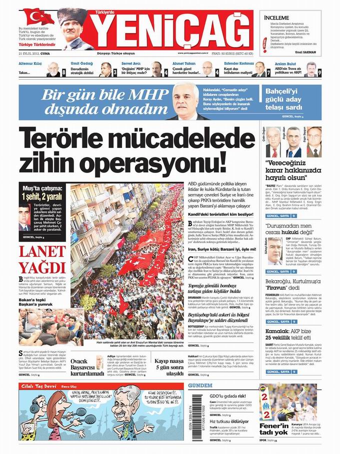 Gazete Manşetleri - 21 Eylül Cuma 7
