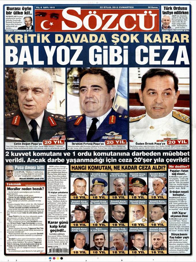 Gazete Manşetleri - 22 Eylül Cumartesi 10
