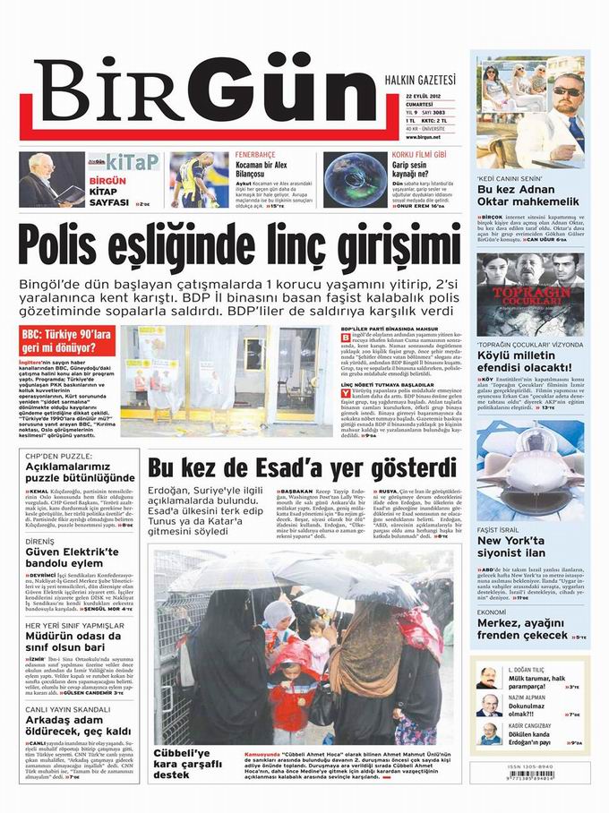 Gazete Manşetleri - 22 Eylül Cumartesi 24