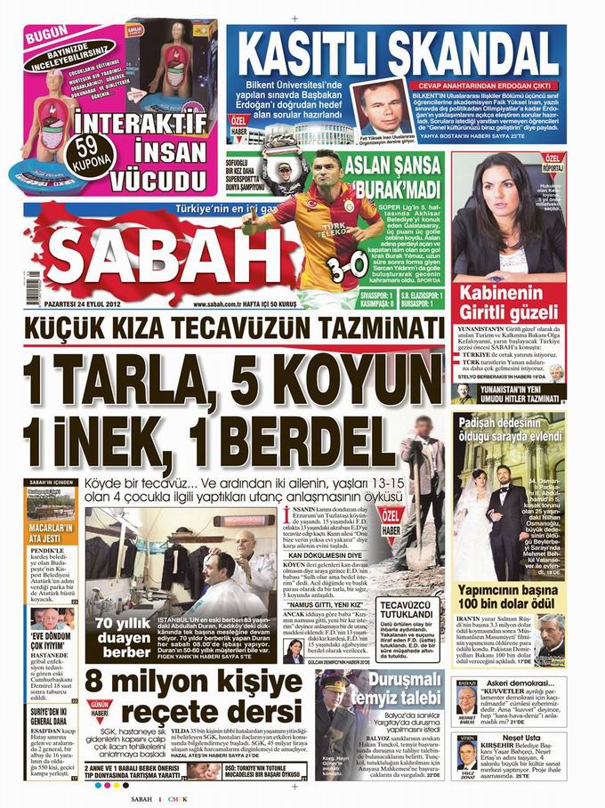 Gazete Manşetleri - 24 Eylül Pazartesi 11