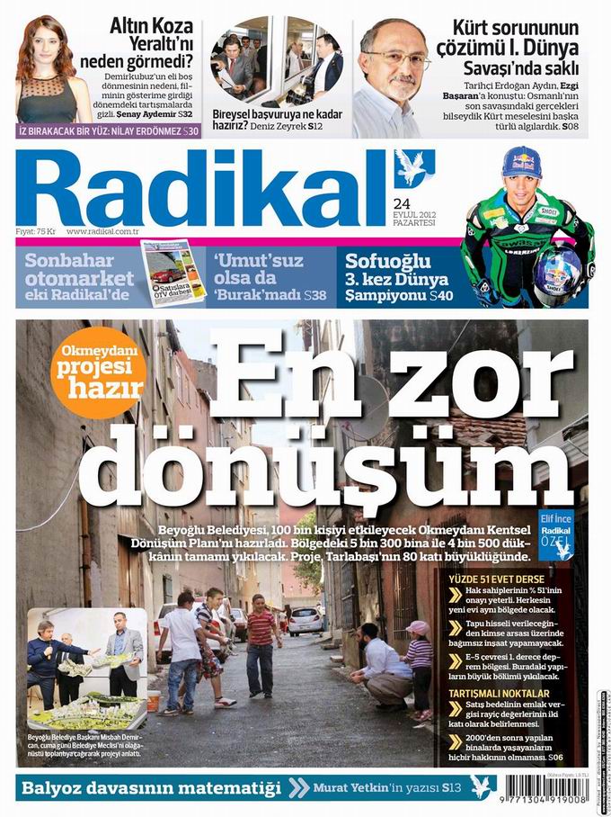 Gazete Manşetleri - 24 Eylül Pazartesi 12