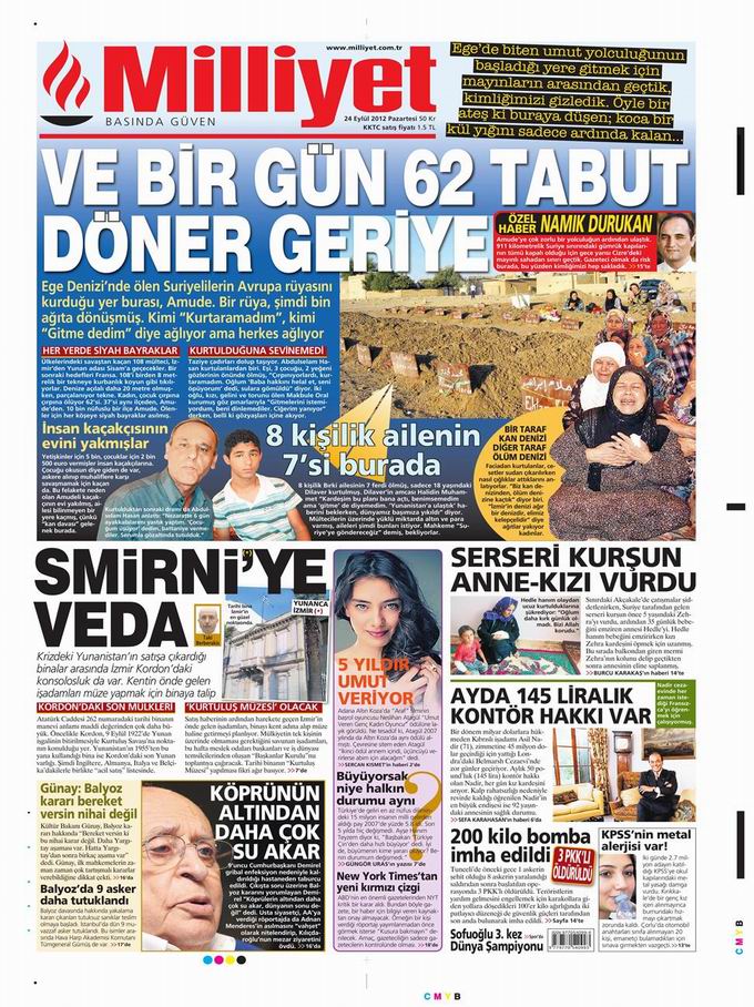 Gazete Manşetleri - 24 Eylül Pazartesi 15