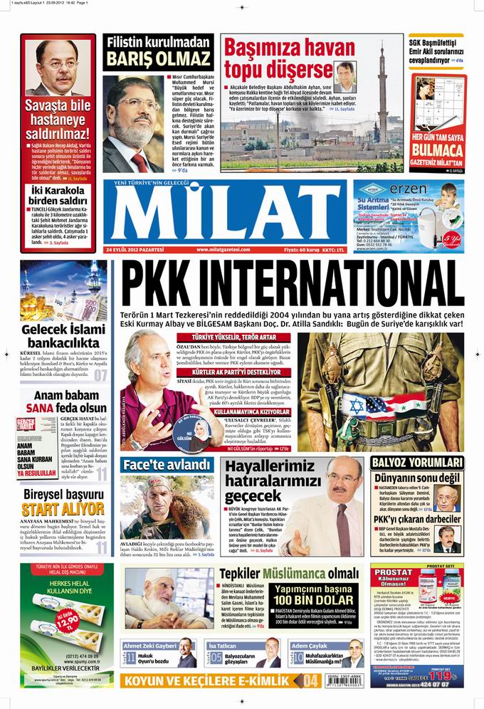 Gazete Manşetleri - 24 Eylül Pazartesi 17