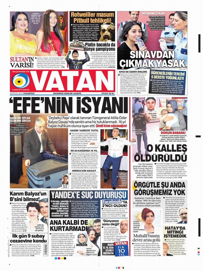 Gazete Manşetleri - 24 Eylül Pazartesi 5
