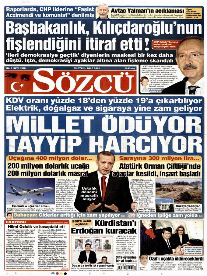 Gazete Manşetleri - 25 Eylül Salı 10