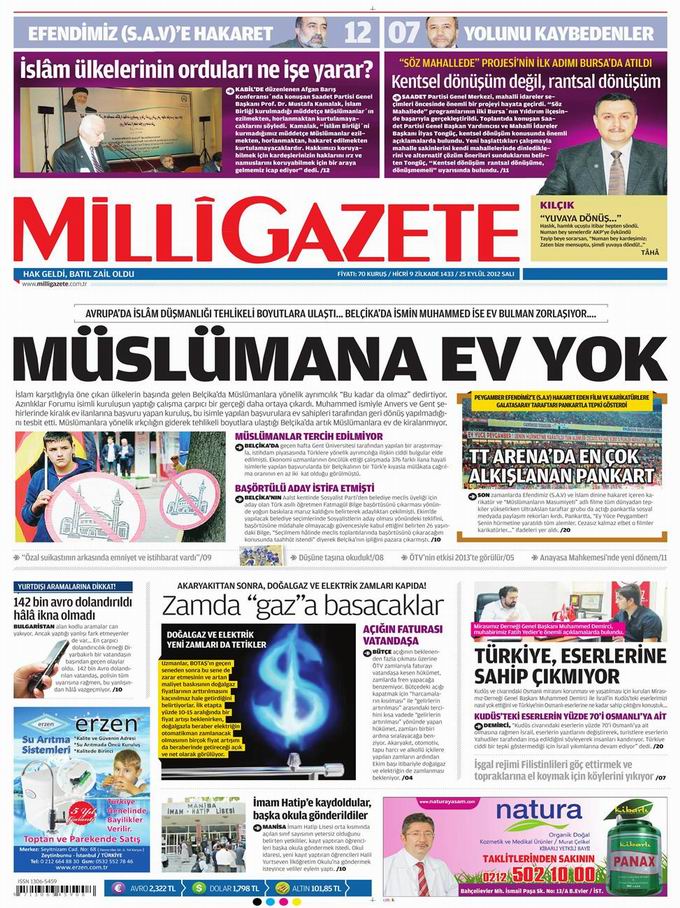 Gazete Manşetleri - 25 Eylül Salı 16
