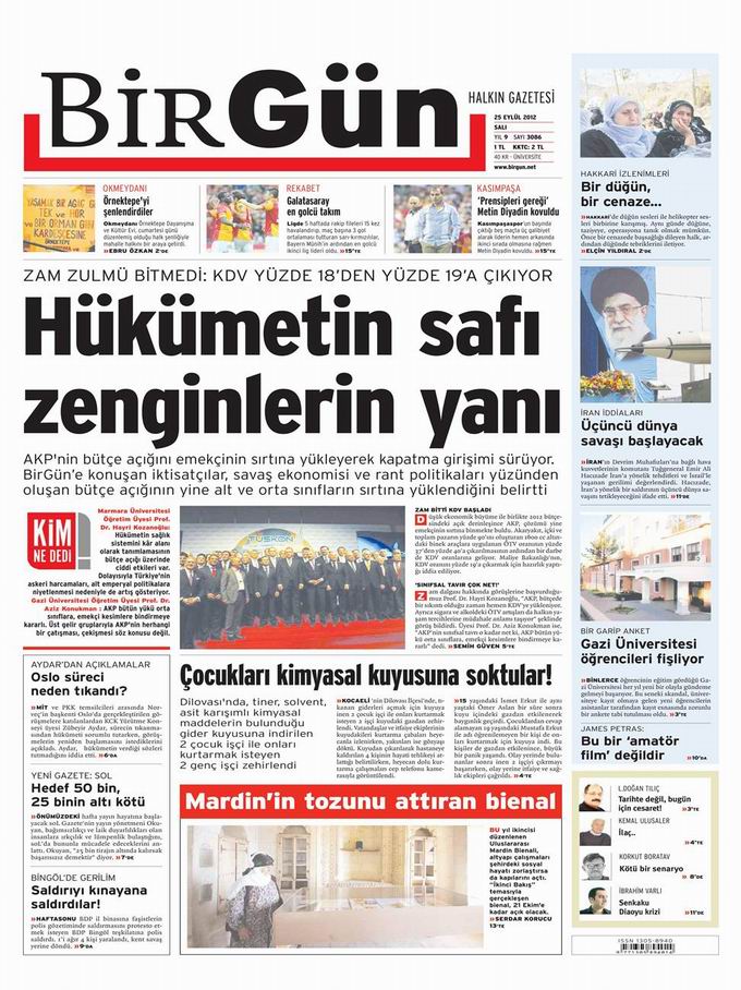 Gazete Manşetleri - 25 Eylül Salı 22
