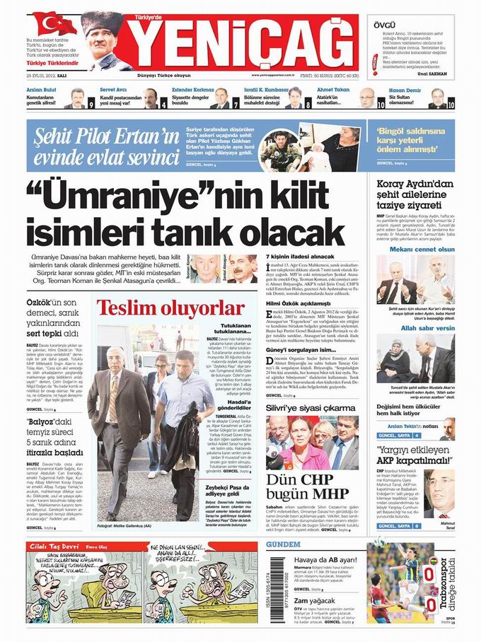 Gazete Manşetleri - 25 Eylül Salı 7