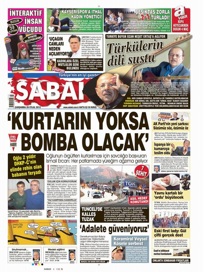 Gazete Manşetleri - 26 Eylül Çarşamba 11