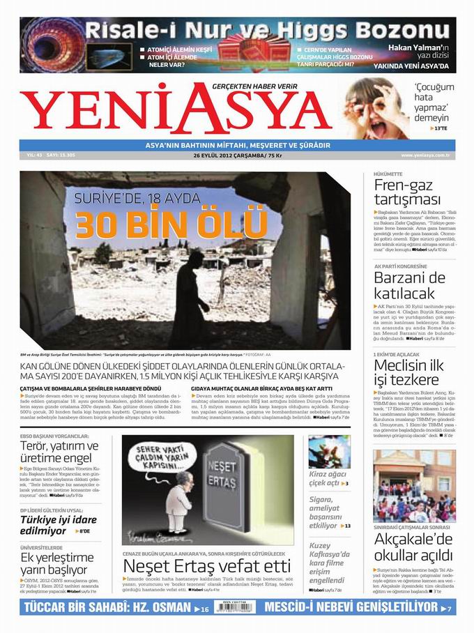 Gazete Manşetleri - 26 Eylül Çarşamba 3