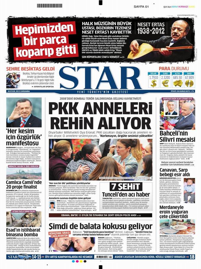 Gazete Manşetleri - 26 Eylül Çarşamba 9