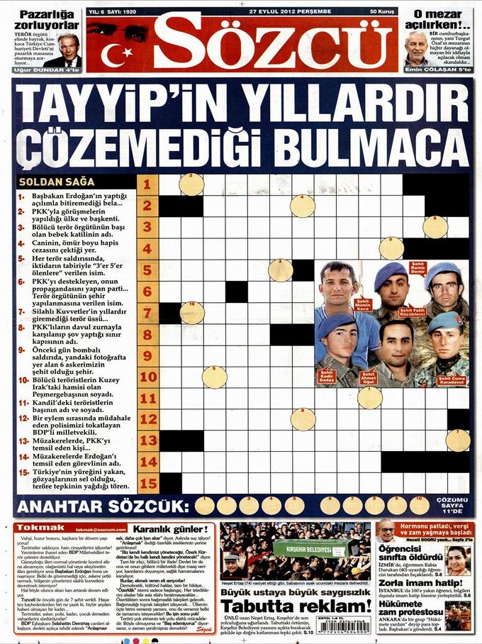 Gazete Manşetleri - 27 Eylül Perşembe 10