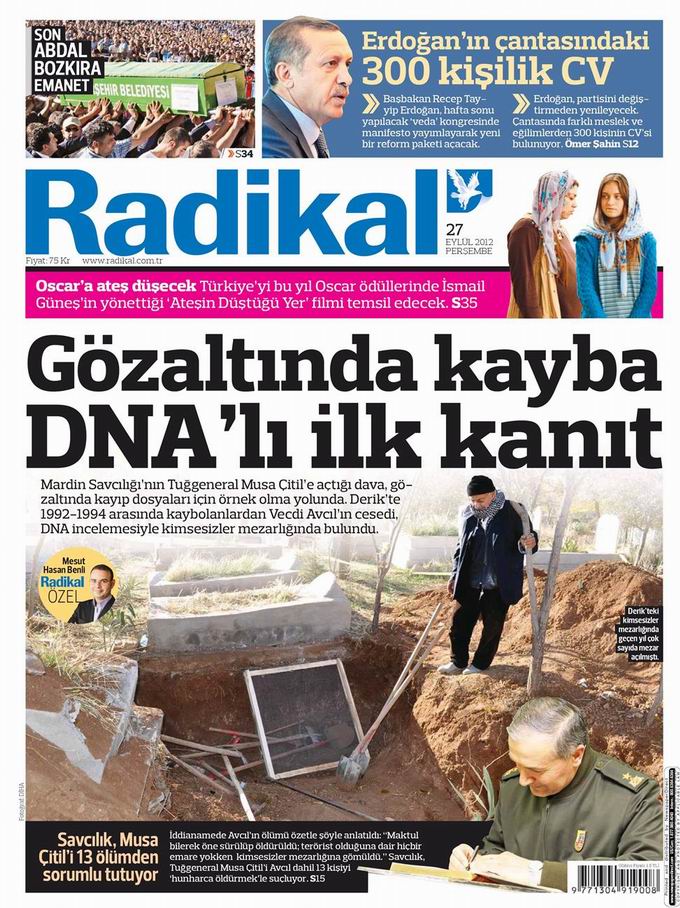 Gazete Manşetleri - 27 Eylül Perşembe 12