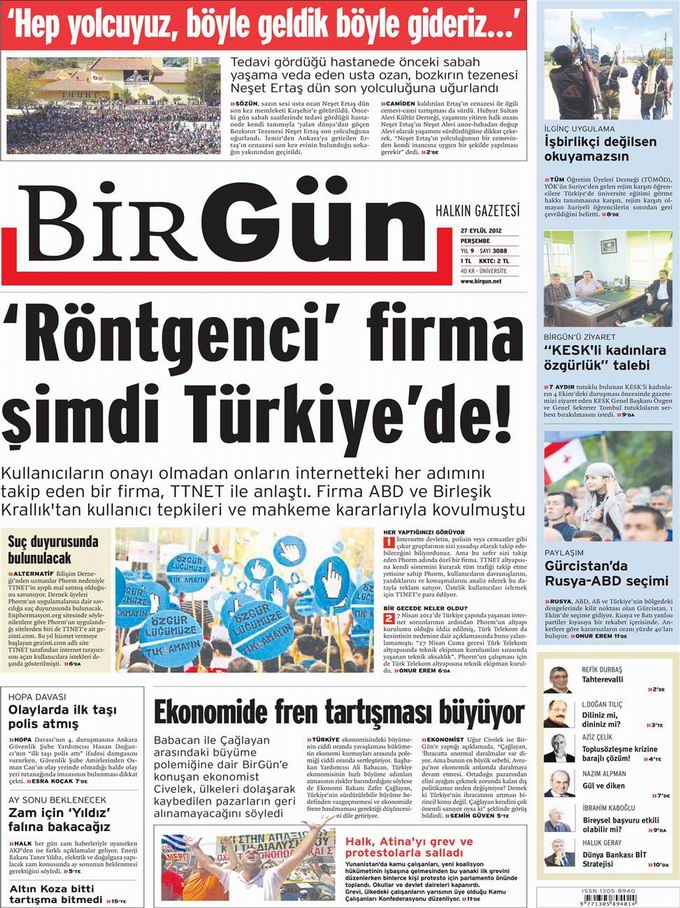 Gazete Manşetleri - 27 Eylül Perşembe 23