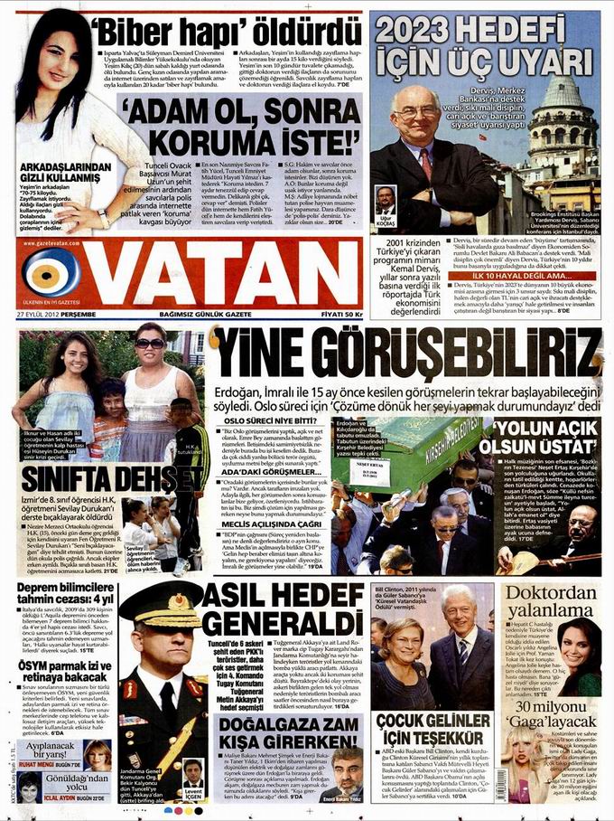 Gazete Manşetleri - 27 Eylül Perşembe 5