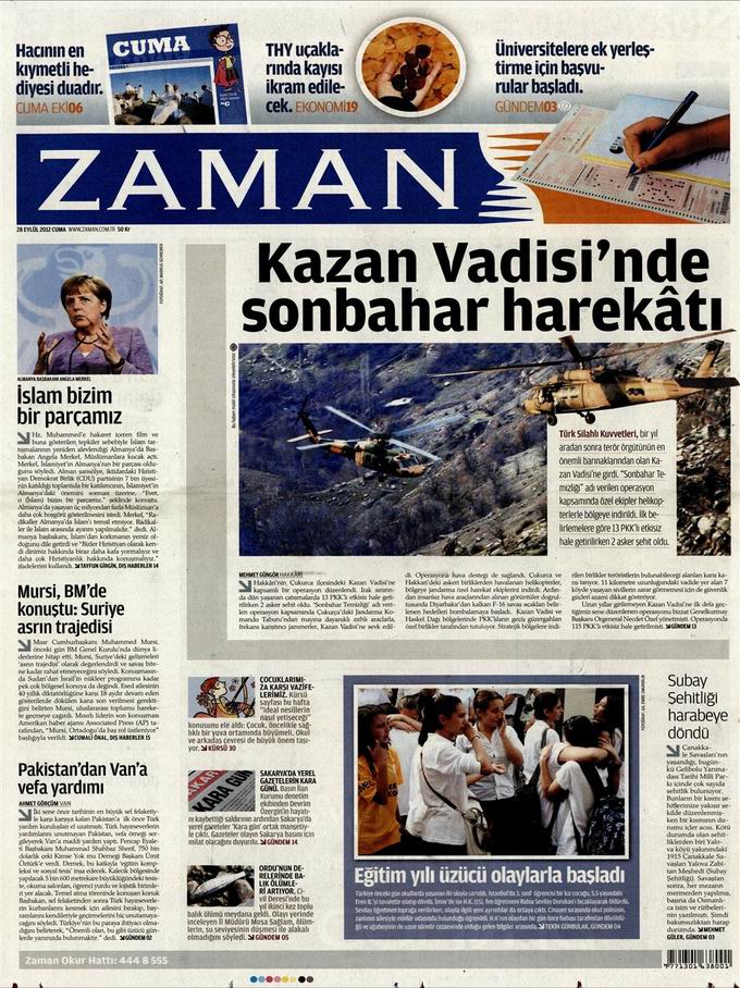 Gazete Manşetleri - 28 Eylül Cuma 1