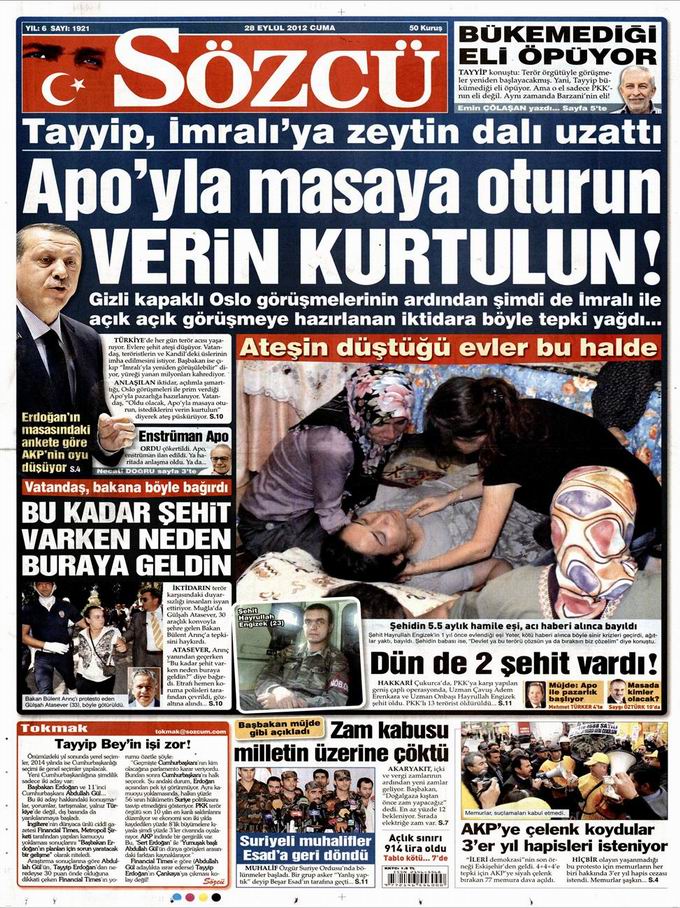 Gazete Manşetleri - 28 Eylül Cuma 10