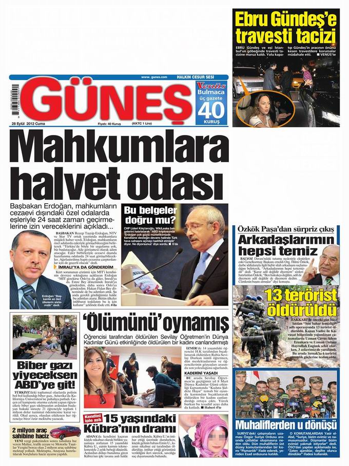 Gazete Manşetleri - 28 Eylül Cuma 20