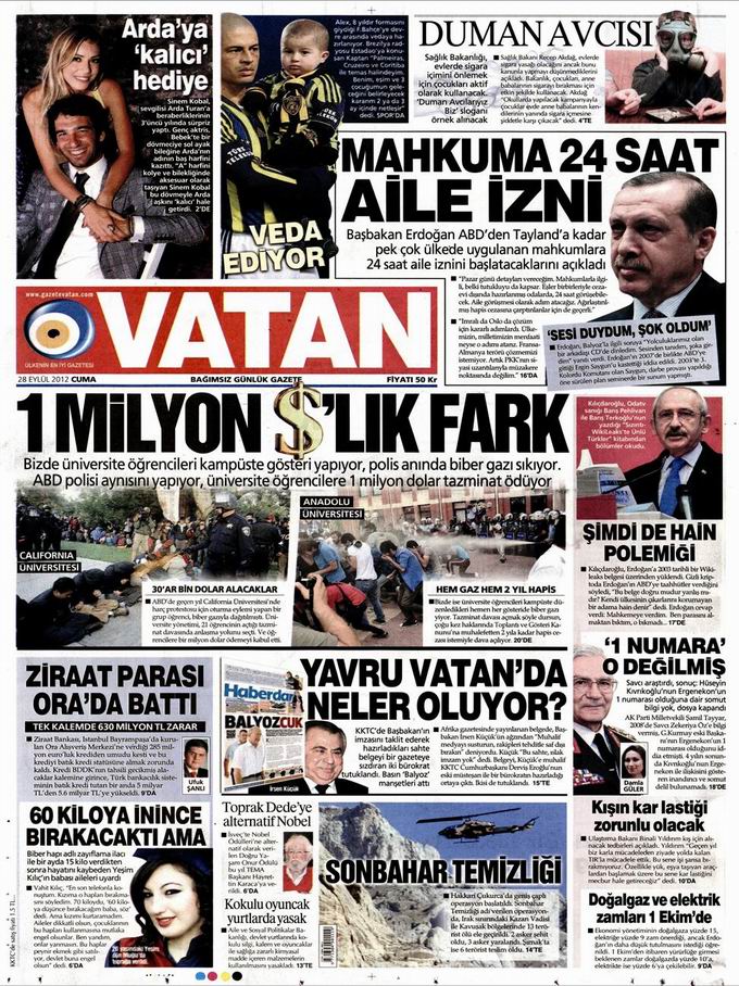 Gazete Manşetleri - 28 Eylül Cuma 5