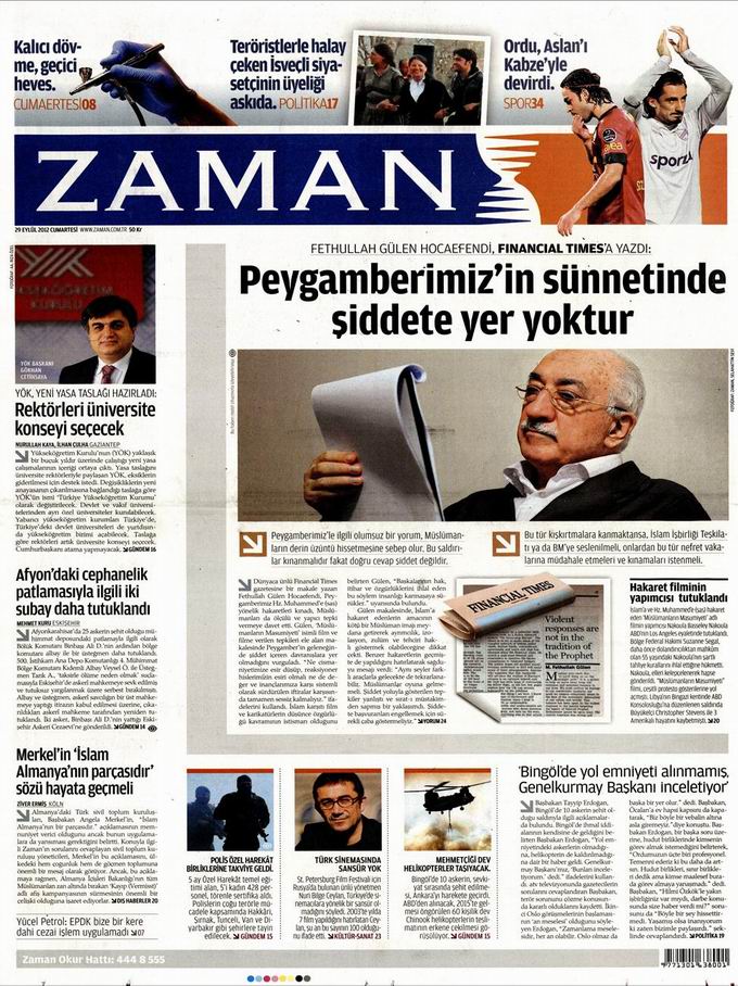 Gazete Manşetleri - 29 Eylül Cumartesi 1
