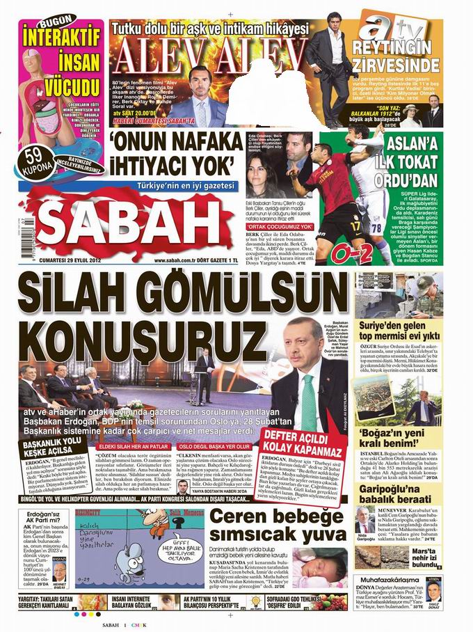 Gazete Manşetleri - 29 Eylül Cumartesi 11