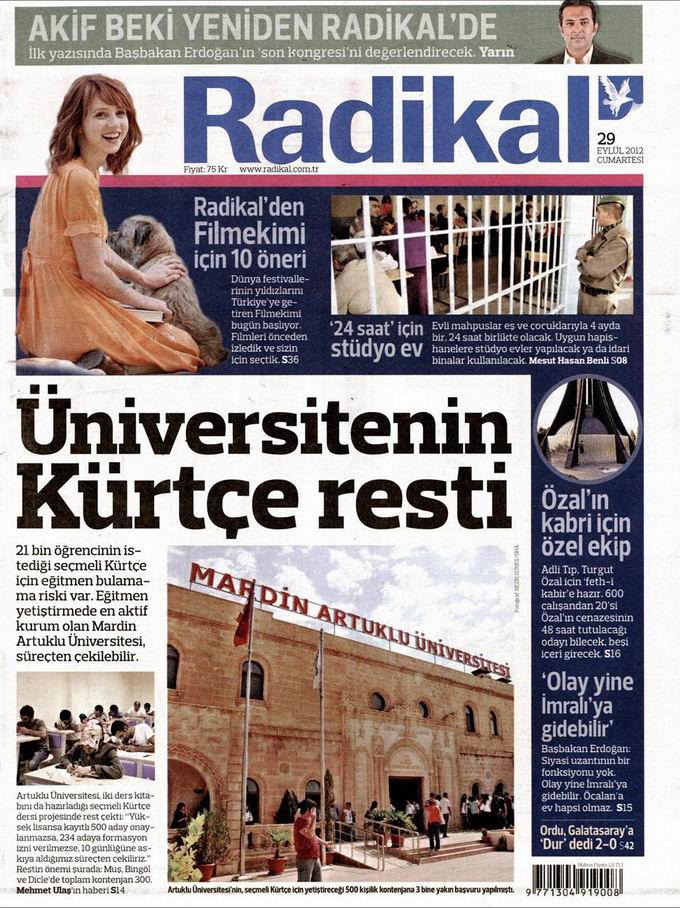 Gazete Manşetleri - 29 Eylül Cumartesi 12