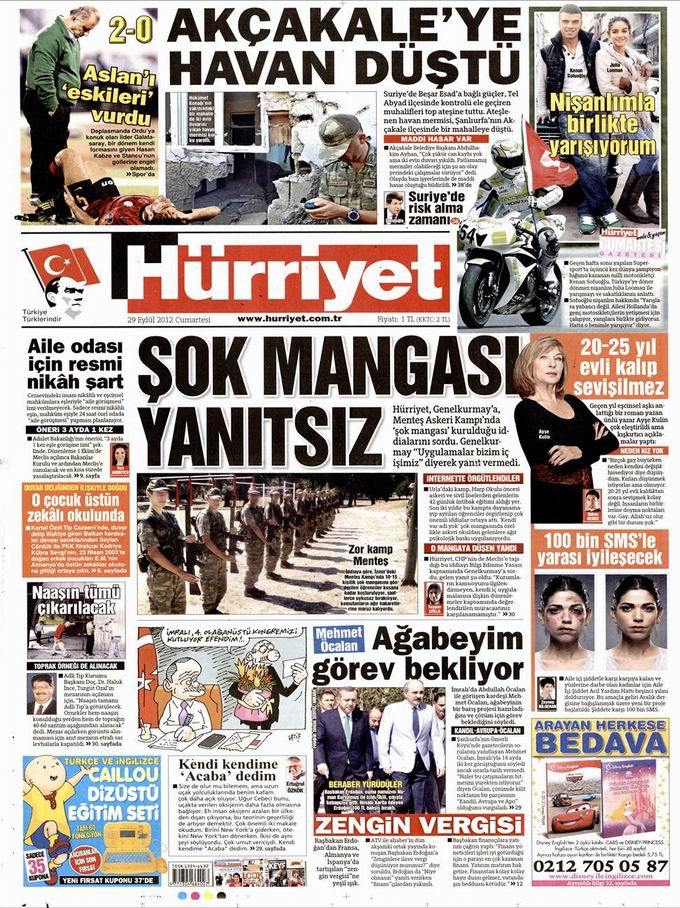 Gazete Manşetleri - 29 Eylül Cumartesi 18