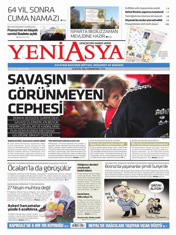 Gazete Manşetleri - 29 Eylül Cumartesi 3