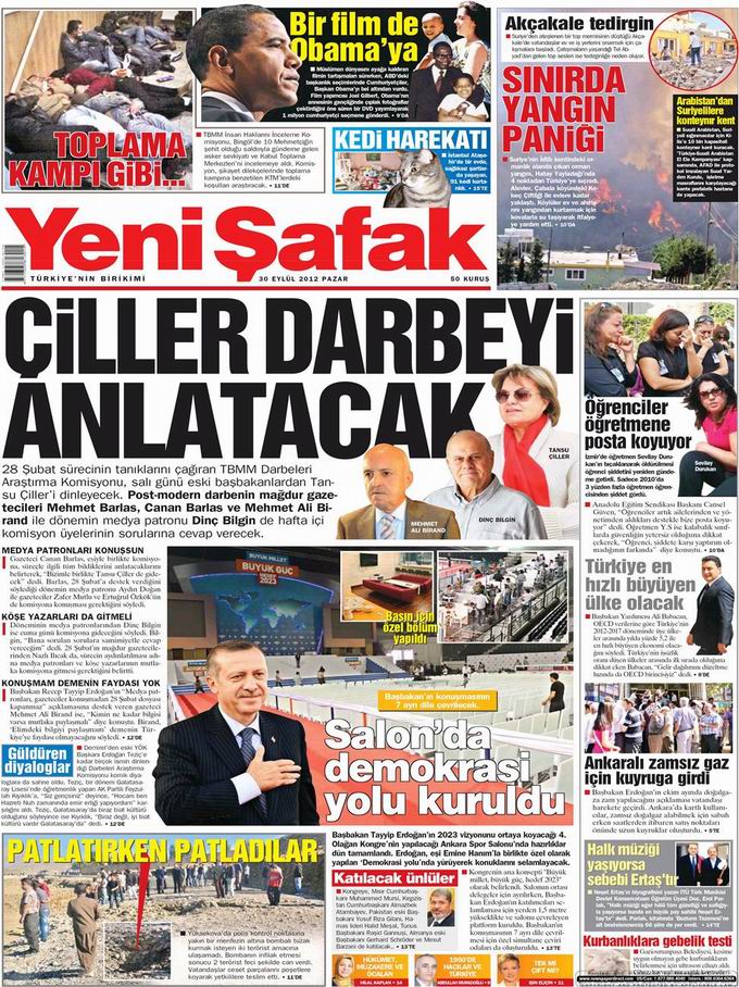 Gazete Manşetleri - 30 Eylül Pazar 2