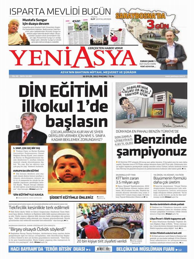 Gazete Manşetleri - 30 Eylül Pazar 3