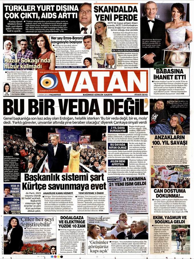 Gazete Manşetleri - 1 Ekim Pazartesi 5