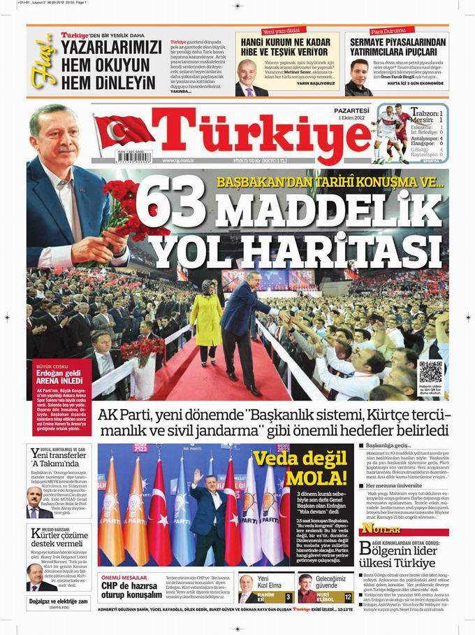 Gazete Manşetleri - 1 Ekim Pazartesi 6