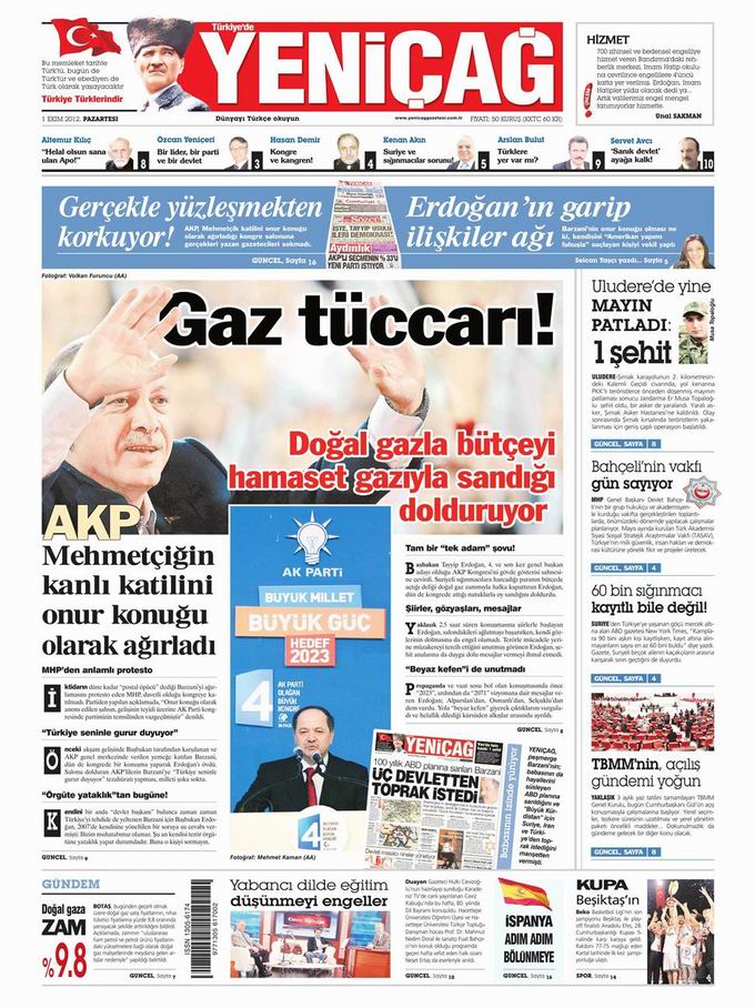 Gazete Manşetleri - 1 Ekim Pazartesi 7