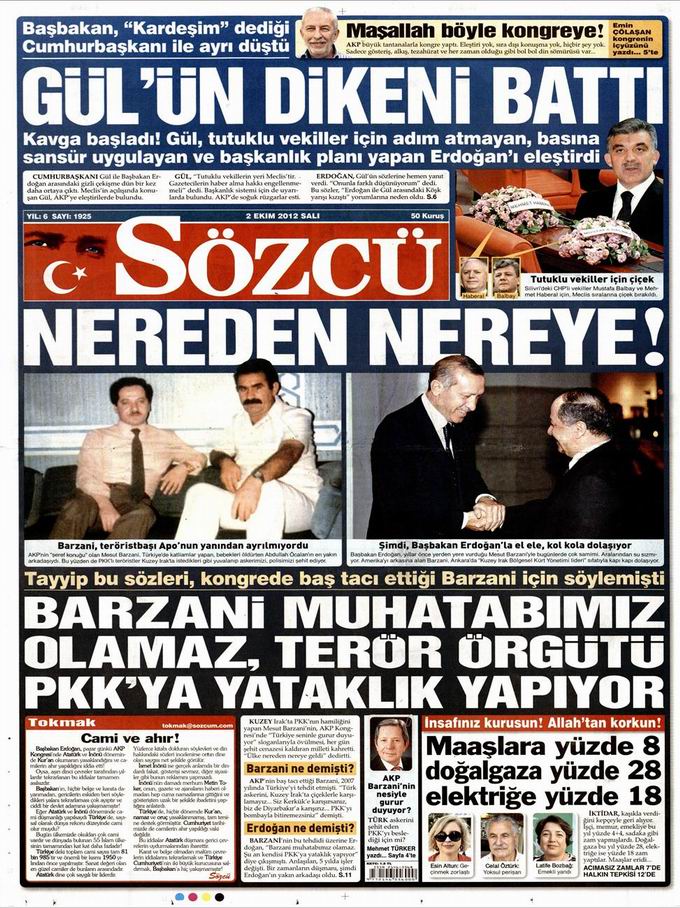 Gazete Manşetleri - 2 Ekim Salı 10