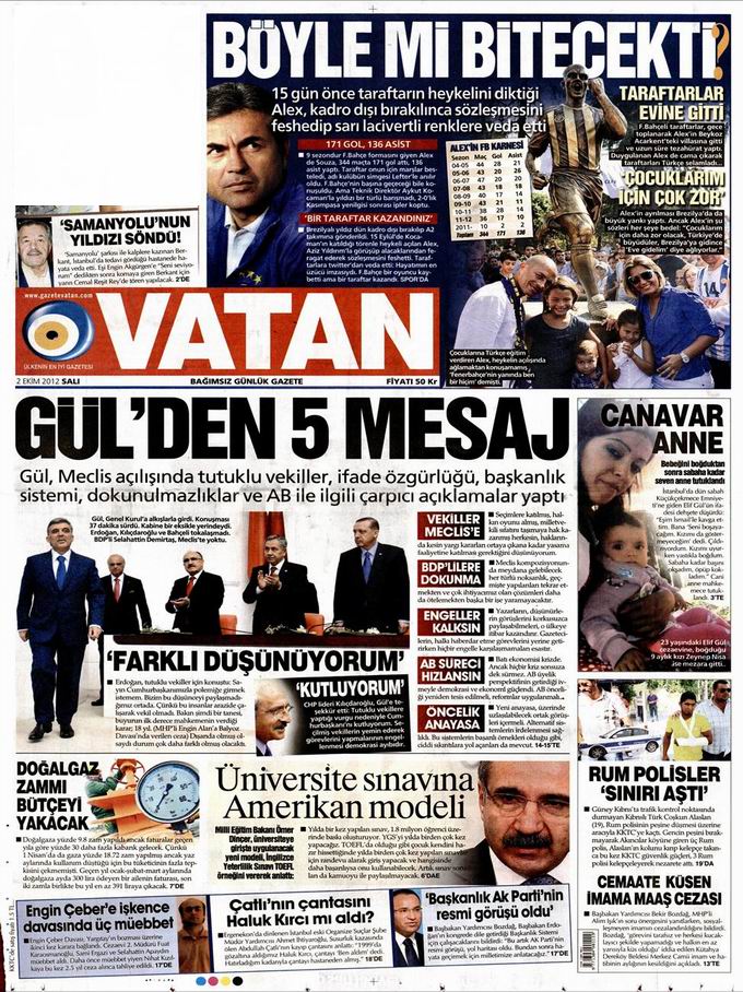 Gazete Manşetleri - 2 Ekim Salı 5