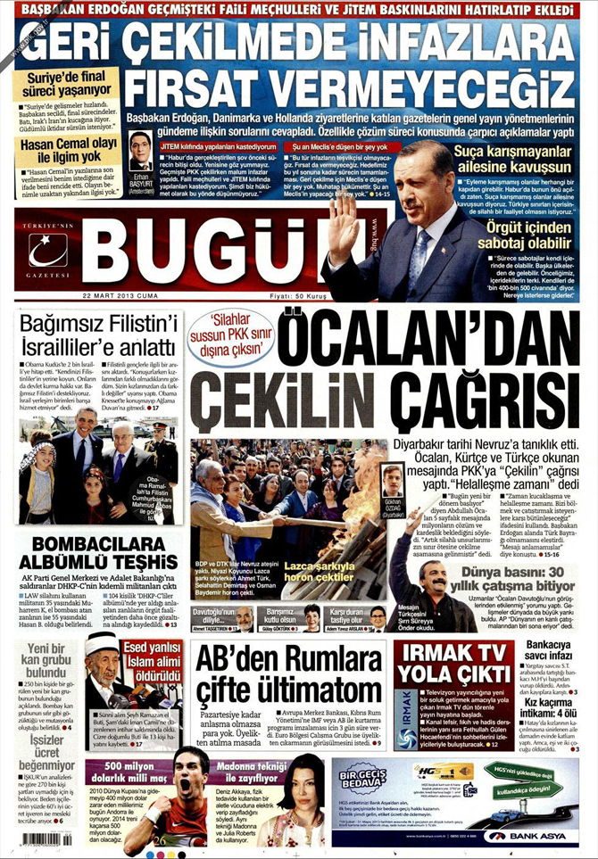 22 Mart 2013 - Günün Gazete Manşetleri 17