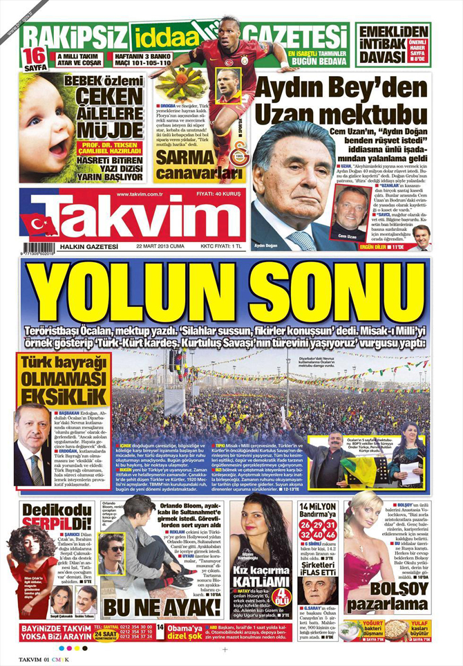 22 Mart 2013 - Günün Gazete Manşetleri 18