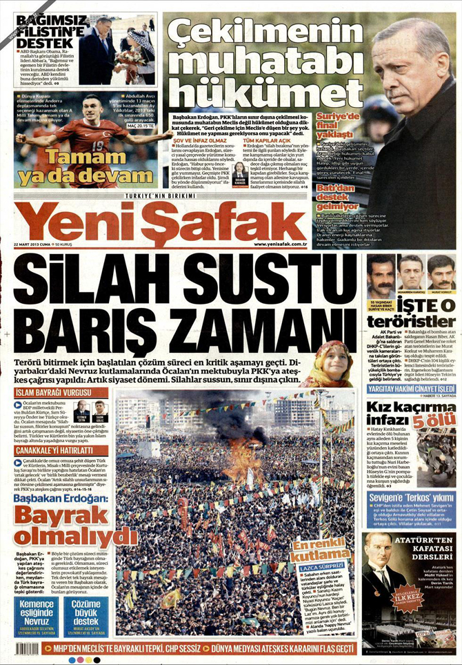 22 Mart 2013 - Günün Gazete Manşetleri 2