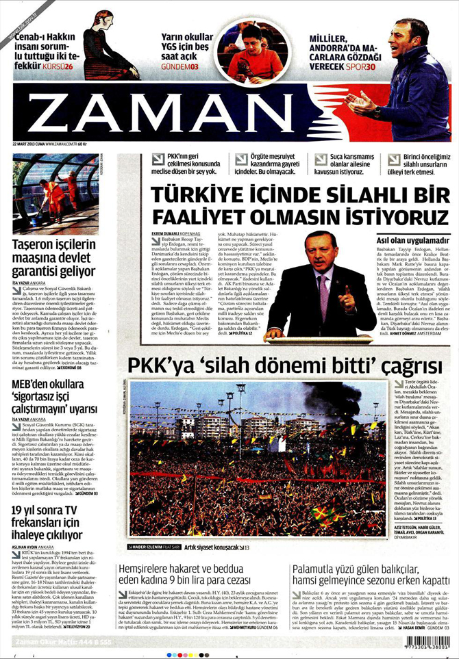 22 Mart 2013 - Günün Gazete Manşetleri 3
