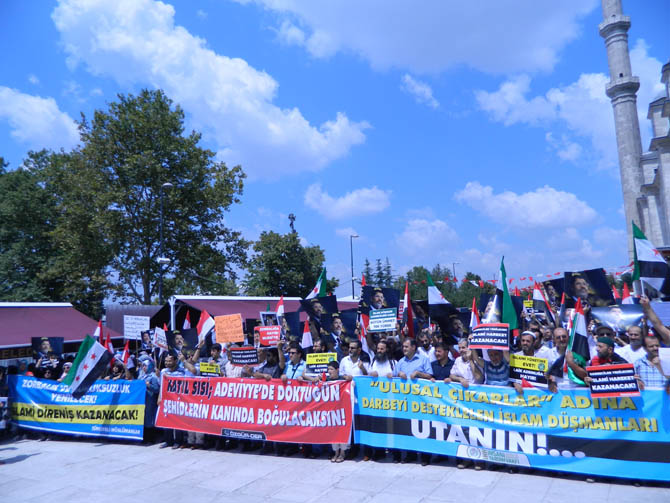 Fatih'te Binler Mısır Katliamını Lanetledi 3
